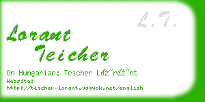 lorant teicher business card